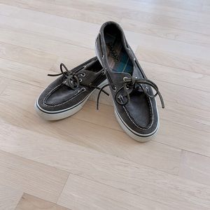 Sperry grey suede leather shoes